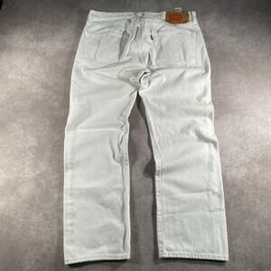 Vintage Levi’s 501 Button Fly White Denim Jeans 36x28